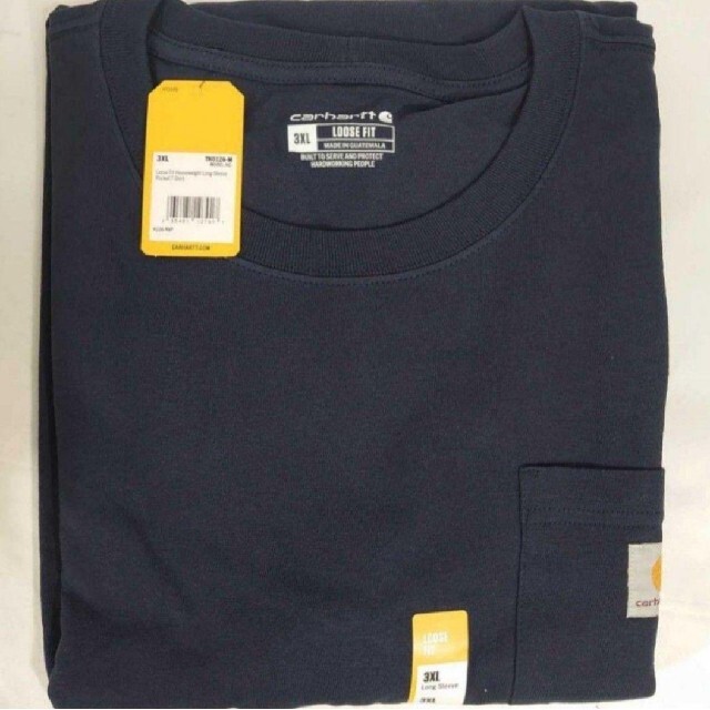 carhartt(カーハート)の【3XL】Carhartt カーハート/長袖Tシャツ/ロンT/K126/ネイビー メンズのトップス(Tシャツ/カットソー(七分/長袖))の商品写真