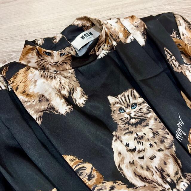 MSGM - MSGM 仔猫柄 フレアワンピースの通販 by アズキ's shop MSGM - MSGM 仔猫柄 フレアワンピースの通販 by アズキ's shop