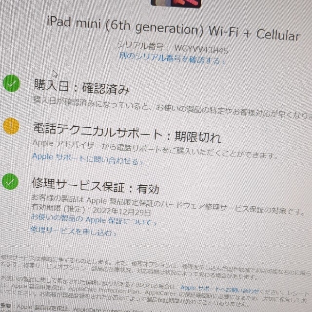 iPad(アイパッド)のiPad mini6 セルラー 256GB スマホ/家電/カメラのPC/タブレット(タブレット)の商品写真