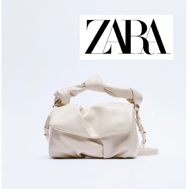 ZARA(ザラ)のZARA ロゴストラップ キャンバス トートバック ミニ ショルダー エクリュ レディースのバッグ(ショルダーバッグ)の商品写真