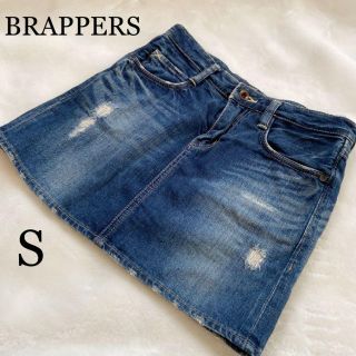 ブラッパーズ(BRAPPERS)のBRAPPERS デニム タイト　ミニスカート　ダメージ　S(ミニスカート)