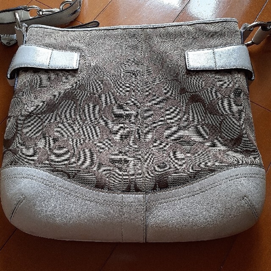 COACH コーチ 2wayショルダーバッグ シグネチャー ホワイト×ブラウン
