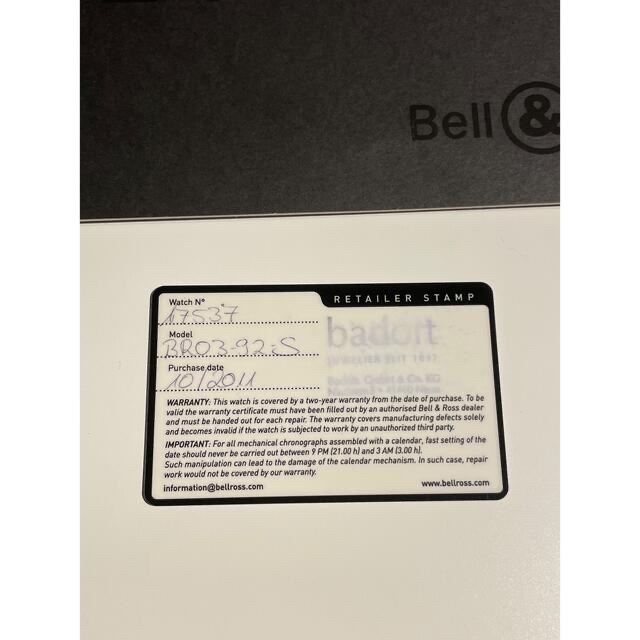 Bell & Ross(ベルアンドロス)の☆Bell＆Ross(ベル&ロス)　BR03-92 PVD自動巻き メンズの時計(腕時計(アナログ))の商品写真