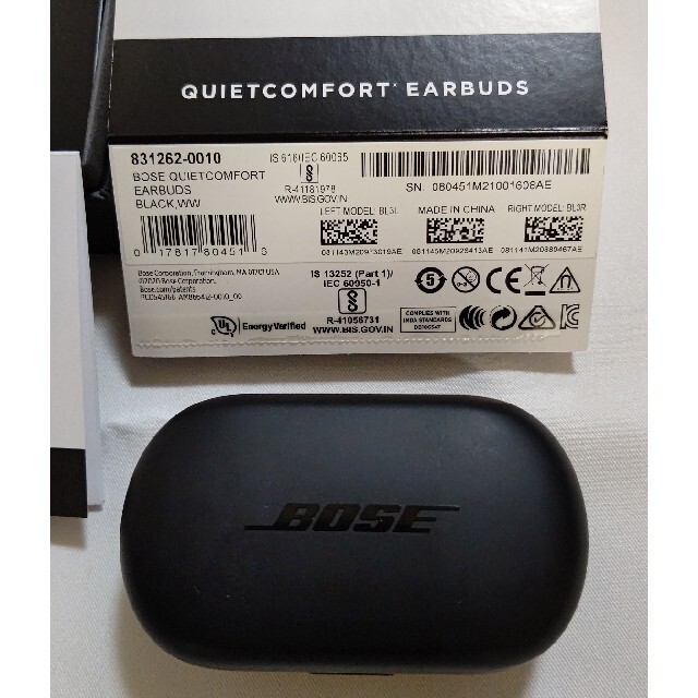 BOSE(ボーズ)のbose quietcomfort earbuds ワイヤレスイヤホン ブラック スマホ/家電/カメラのオーディオ機器(ヘッドフォン/イヤフォン)の商品写真