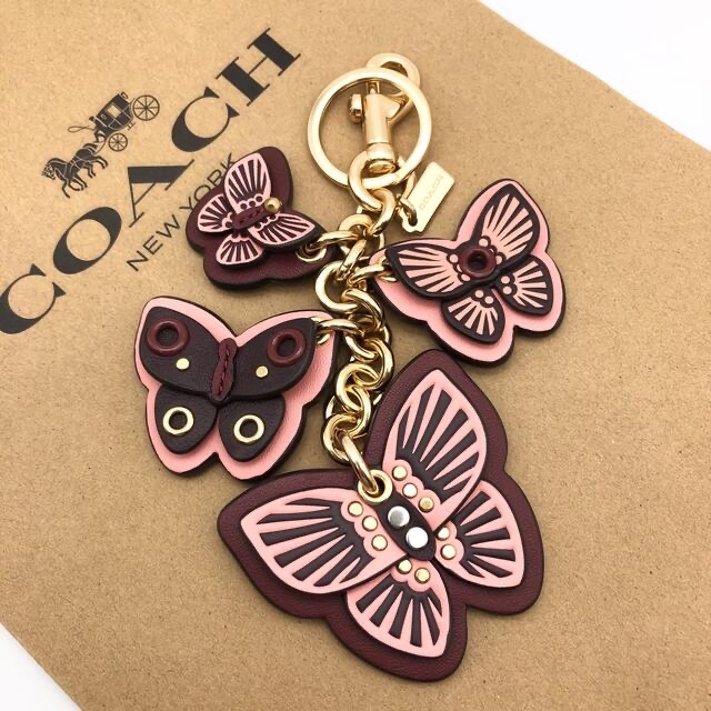 COACH コーチ バタフライ クラスター バックチャーム キーリング