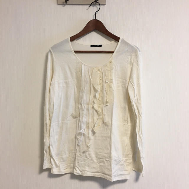 pas de calais(パドカレ)のパドカレ♡白フリルインナーTシャツ レディースのトップス(Tシャツ(長袖/七分))の商品写真