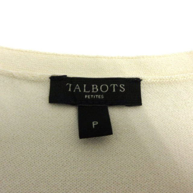 TALBOTS(タルボット)のタルボット カーディガン ニット 羽織り トッパー 七分袖 アイボリー P レディースのトップス(カーディガン)の商品写真