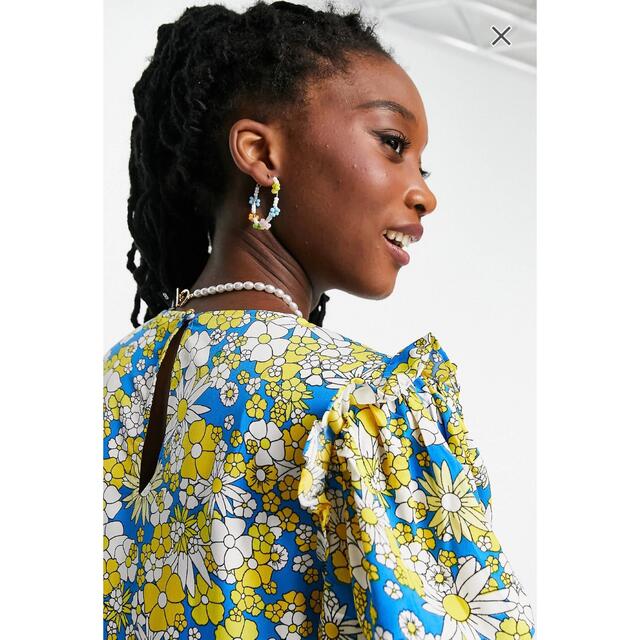 asos(エイソス)のASOS 花柄ワンピース ロングワンピース UK10 レディースのワンピース(ロングワンピース/マキシワンピース)の商品写真