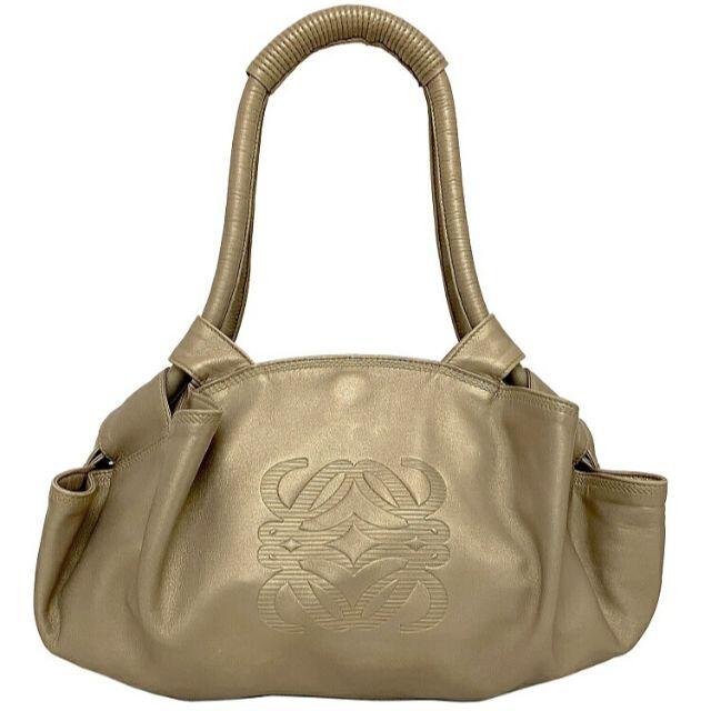 ロエベ ハンドバッグ ナッパアイレ ゴールド 美品 - ハンドバッグ