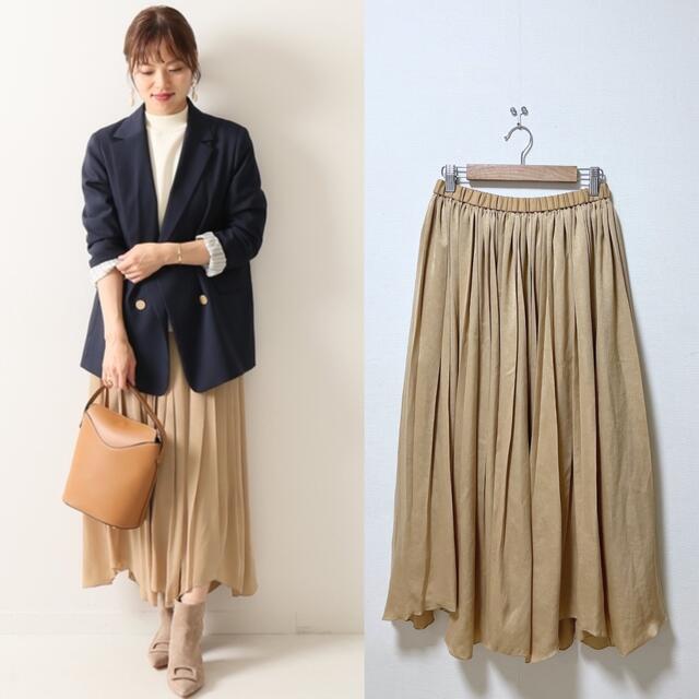 Noble - NOBLE アシンメトリープリーツスカート ロングスカート