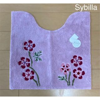 新品【Sybilla】トイレマット シビラ　アエログラフォ　約60×60 ピンク