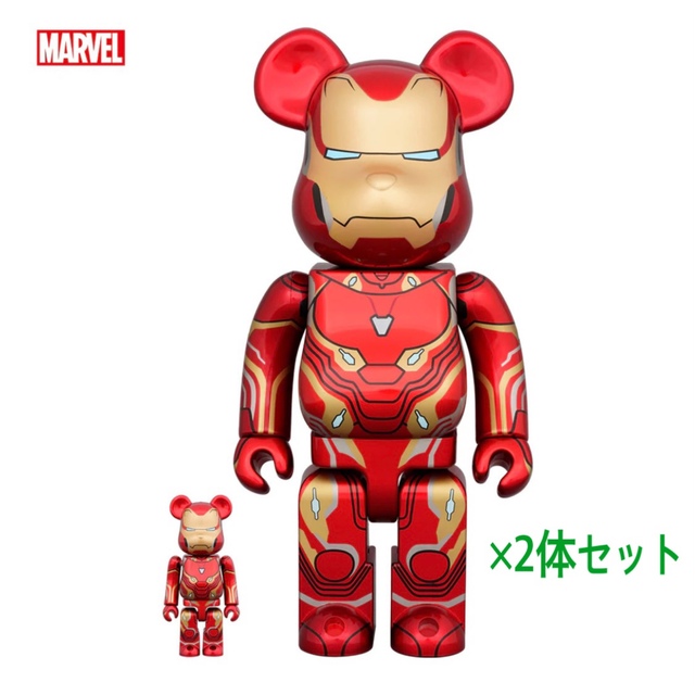 フィギュアBE@RBRICK IRON MAN MARK 50 100%&400% 2体