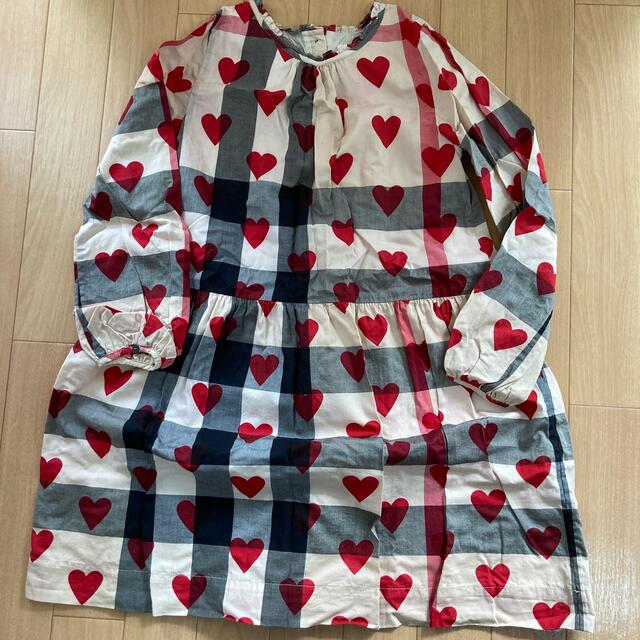 キッズ服女の子用(90cm~)バーバリーハートワンピース１０Ｙ