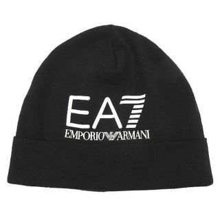 エンポリオアルマーニ(Emporio Armani)のエンポリオアルマーニ EA7 ビーニー ニットキャップ ニット帽 黒 20AW(その他)