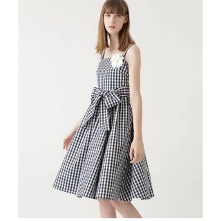 ジルスチュアート(JILLSTUART)のギンガムチェックワンピ　Chayコラボ(ひざ丈ワンピース)