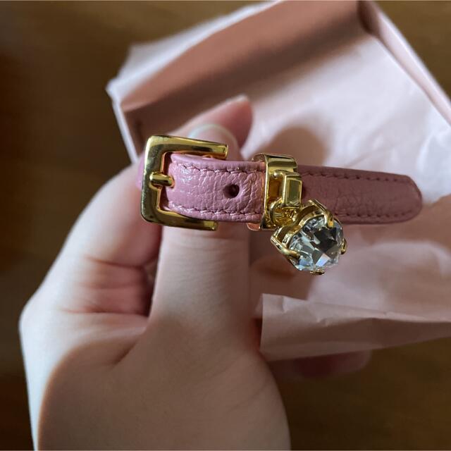 miumiu(ミュウミュウ)のMIUMIU ハートビジューブレスレット レディースのアクセサリー(ブレスレット/バングル)の商品写真