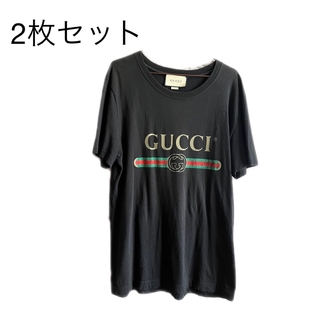 グッチ(Gucci)の【格安】GUCCI ロゴTシャツ　2枚セット(Tシャツ/カットソー(半袖/袖なし))