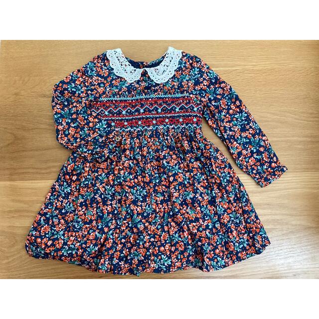 NEXT(ネクスト)のnext★花柄長袖ワンピース キッズ/ベビー/マタニティのキッズ服女の子用(90cm~)(ワンピース)の商品写真