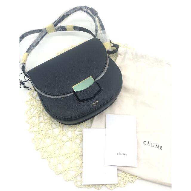 CELINE♦︎トロッター ショルダーバッグ スモール ポシェット ネイビー