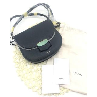 セリーヌ(celine)のCELINE♦︎トロッター ショルダーバッグ スモール ポシェット ネイビー(ショルダーバッグ)