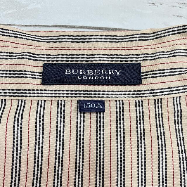 BURBERRY(バーバリー)のバーバリー フリル シャツ 長袖 ノバストライプ ホースロゴ キッズ/ベビー/マタニティのキッズ服女の子用(90cm~)(ブラウス)の商品写真