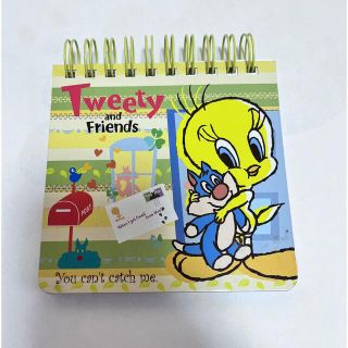 トゥイーティー　メモ帳　リングノート　tweety(ノート/メモ帳/ふせん)