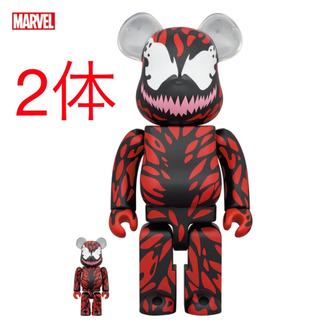 BE@RBRICK(ベアブリック)のBE@RBRICK CARNAGE 100％ & 400％ 2体セット エンタメ/ホビーのフィギュア(その他)の商品写真