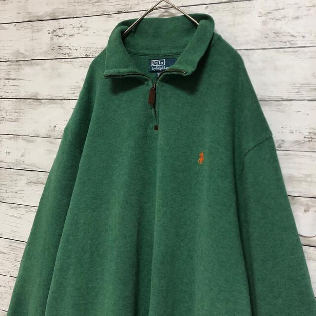 ですので】 ラルフローレン ハーフジップ スウェット 緑 グリーン