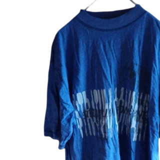 US輸入古着　プリントTシャツ　ブルー(Tシャツ/カットソー(半袖/袖なし))