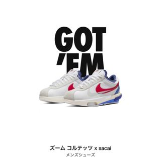 ナイキ(NIKE)のズームコルテッツ×sacai  White and University Red(スニーカー)