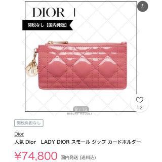 クリスチャンディオール(Christian Dior)のDior ディオール　スモールジップカードホルダー　フラグメントケース(財布)