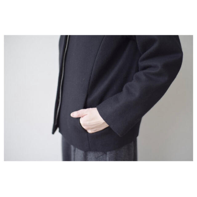 evam eva(エヴァムエヴァ)のアトリエナルセ　ウールコクーンジャケット　新品 レディースのジャケット/アウター(ノーカラージャケット)の商品写真