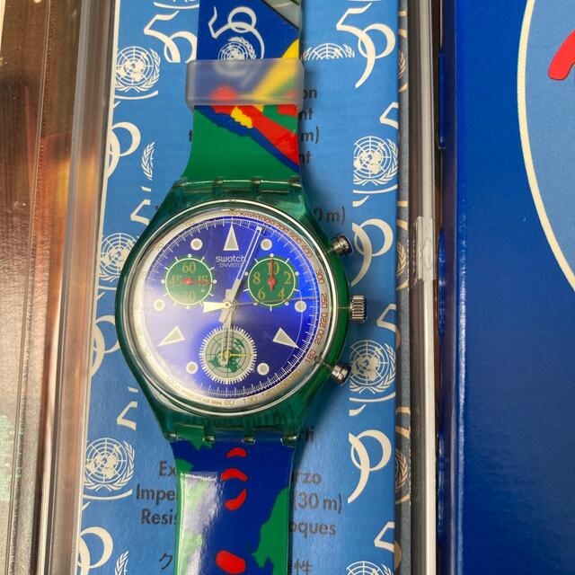 swatch(スウォッチ)のスウォッチ　国連50周年記念クロノグラフ メンズの時計(腕時計(アナログ))の商品写真