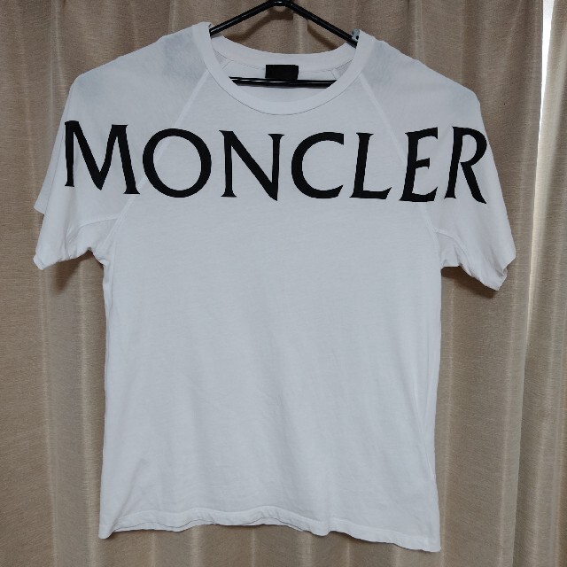 72cm身幅美品 国内正規品 モンクレール MONCLER Tシャツ 半袖 Mサイズ 白