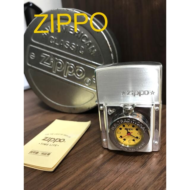 ZIPPO - Zippo ライター 時計付き 保証書 缶付き 未使用の通販 by にこ