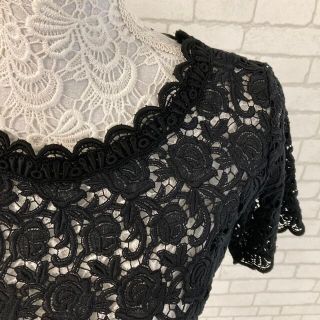 レストローズ(L'EST ROSE)のLEST ROSE  刺繍、透け感のある半袖ブラウス(シャツ/ブラウス(半袖/袖なし))