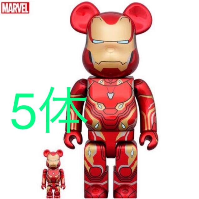 BE@RBRICK(ベアブリック)のBE@RBRICK IRON MAN MARK 50 100％ & 400％ ハンドメイドのおもちゃ(フィギュア)の商品写真