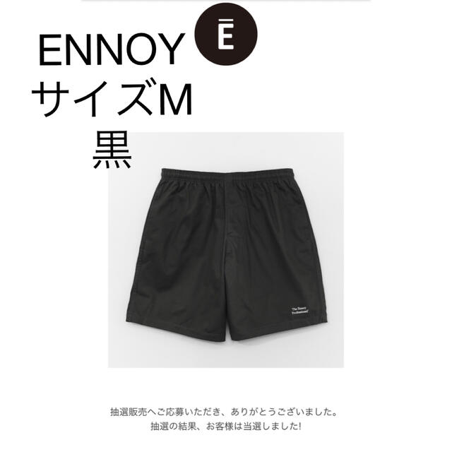 ennoy Cotton Easy Shorts (BLACK)  サイズM