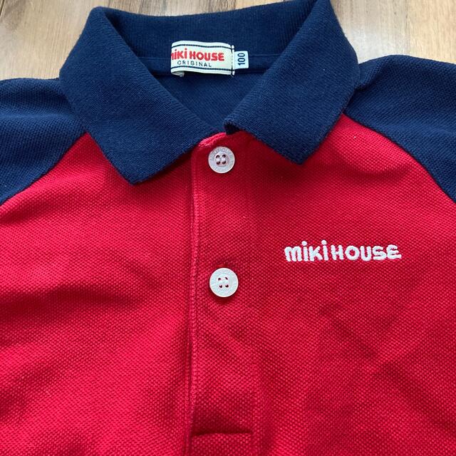 mikihouse(ミキハウス)のミキハウス　ロゴ　ポロシャツ　100 キッズ/ベビー/マタニティのキッズ服男の子用(90cm~)(Tシャツ/カットソー)の商品写真