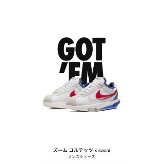 サカイ(sacai)の28.0 sacai × Nike Zoom Cortez サカイ コルテッツ(スニーカー)