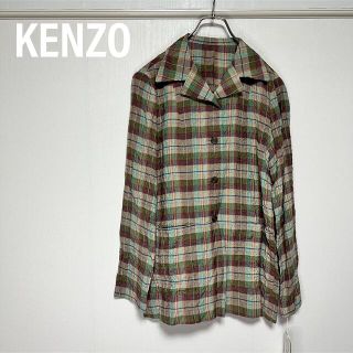 ケンゾー(KENZO)のKENZO ケンゾー　シャツ　チェック　ワッシャー加工　シワ加工　日本製　長袖(シャツ/ブラウス(長袖/七分))