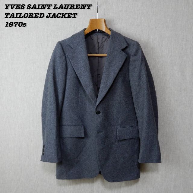 Saint Laurent(サンローラン)のYVES SAINT LAURENT TAILORED JACKET Gray メンズのジャケット/アウター(テーラードジャケット)の商品写真