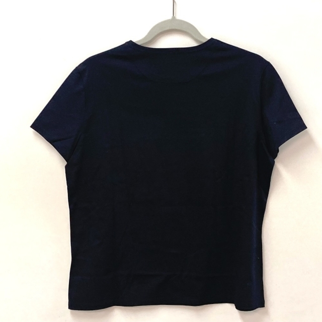 エルメス HERMES Tシャツ ポケット刺繍 カットソー トップス 半袖Ｔシャツ コットン ブラック 美品 1