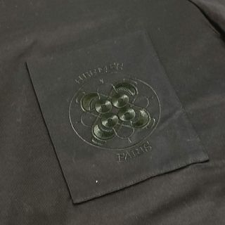 エルメス HERMES Tシャツ ポケット刺繍 カットソー トップス 半袖Ｔシャツ コットン ブラック 美品