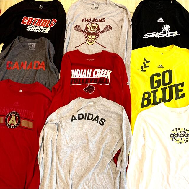 【９枚まとめ売り】adidas アディダス 長袖Tシャツ ロンT セット売