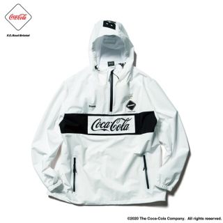 エフシーアールビー(F.C.R.B.)の20ss fcrb「COCA-COLA HALF ZIP ANORAK」ホワイト(ナイロンジャケット)