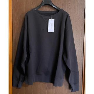 マルタンマルジェラ(Maison Martin Margiela)の22SS新品XS メゾン マルジェラ リバースロゴ スウェット シャツ ブラック(スウェット)