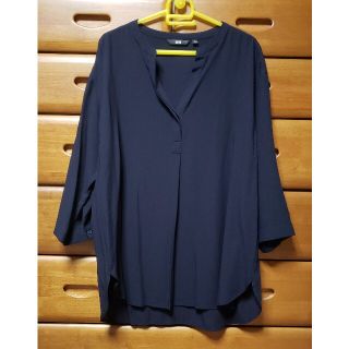 ユニクロ(UNIQLO)のおとめ様専用   UNIQLO スキッパーブラウス XLサイズ(シャツ/ブラウス(長袖/七分))