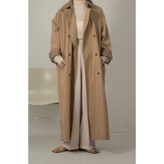 カスタネ(Kastane)のcollar arrange trench coat (beige)(トレンチコート)