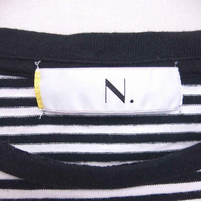 N.Natural beauty basic(エヌナチュラルビューティーベーシック)のN.ナチュラルビューティーベーシック Tシャツ カットソー 長袖 M 白 黒 レディースのトップス(Tシャツ(長袖/七分))の商品写真